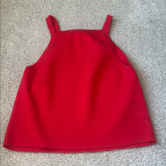 Alice and Olivia Cabot Ribbed High-Neck Fitted Crop Tank - Picture 3 of 7